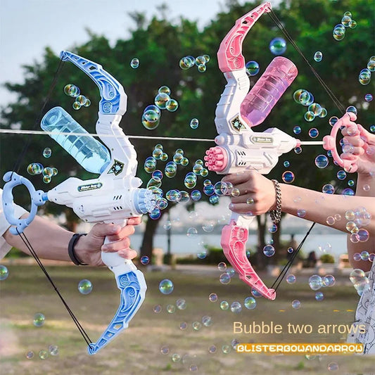 2-in-1 Bow and Arrow Water + Bubble Machine Gun