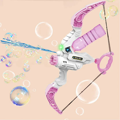 2-in-1 Bow and Arrow Water + Bubble Machine Gun