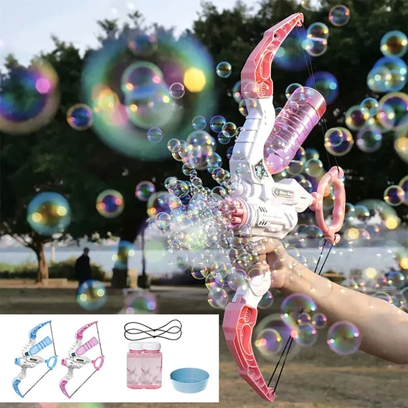 2-in-1 Bow and Arrow Water + Bubble Machine Gun