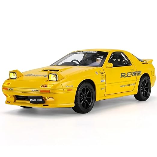 Mazda RX7 Metal Diecast Car - Yellow