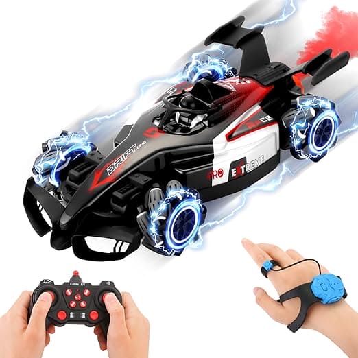 REMOTE CONTROL DRIFT CAR WITH LIGHT AND SPRAY, 360° ROTATION