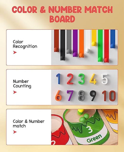 magnetic number and color sorting game