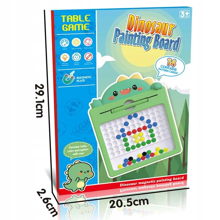 Cute Dinosaur Theme Magnetic Drawing Multicolour Beans Board