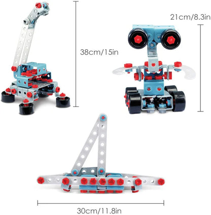 KIDS CONSTRUCTION TOOL KIT WITH BATTERY OPERATED DRILL (286 PCS)