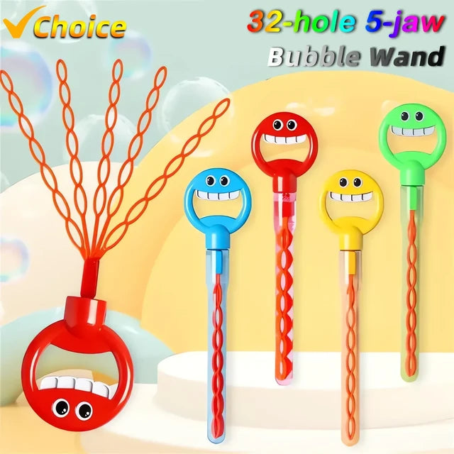 Smiling Face Bubble Stick (Pack Of 2 Stick With 5 Pack Bubbles Refill )