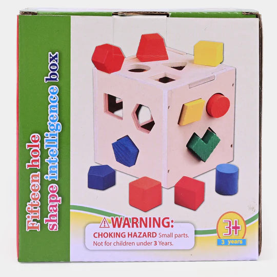 WOODEN TOY FIFTEEN HOLE SHAPE FOR KIDS