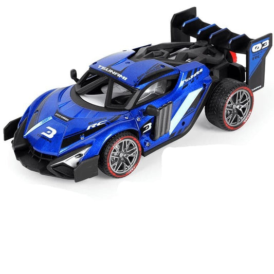 Remote Control Blue Smoke Drift Stunt Car Model Speed Racing